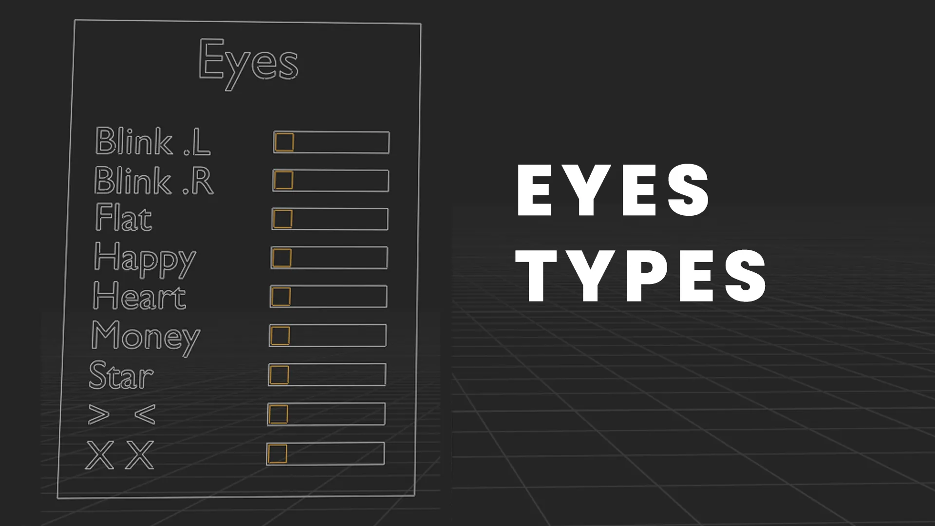 8 eye types for Humanz 3D models